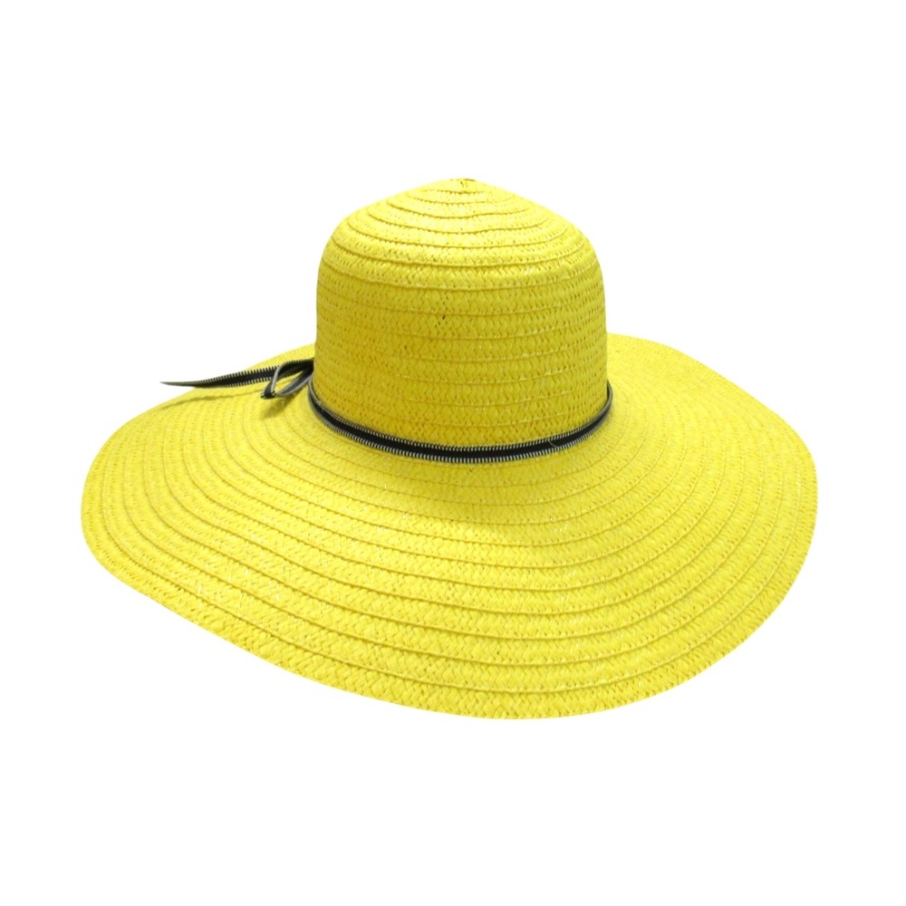 RACHEL BY RACHEL ROY Floppy WIDE BRIM Beach Causal BRIGHT YELLOW Straw Hat OS